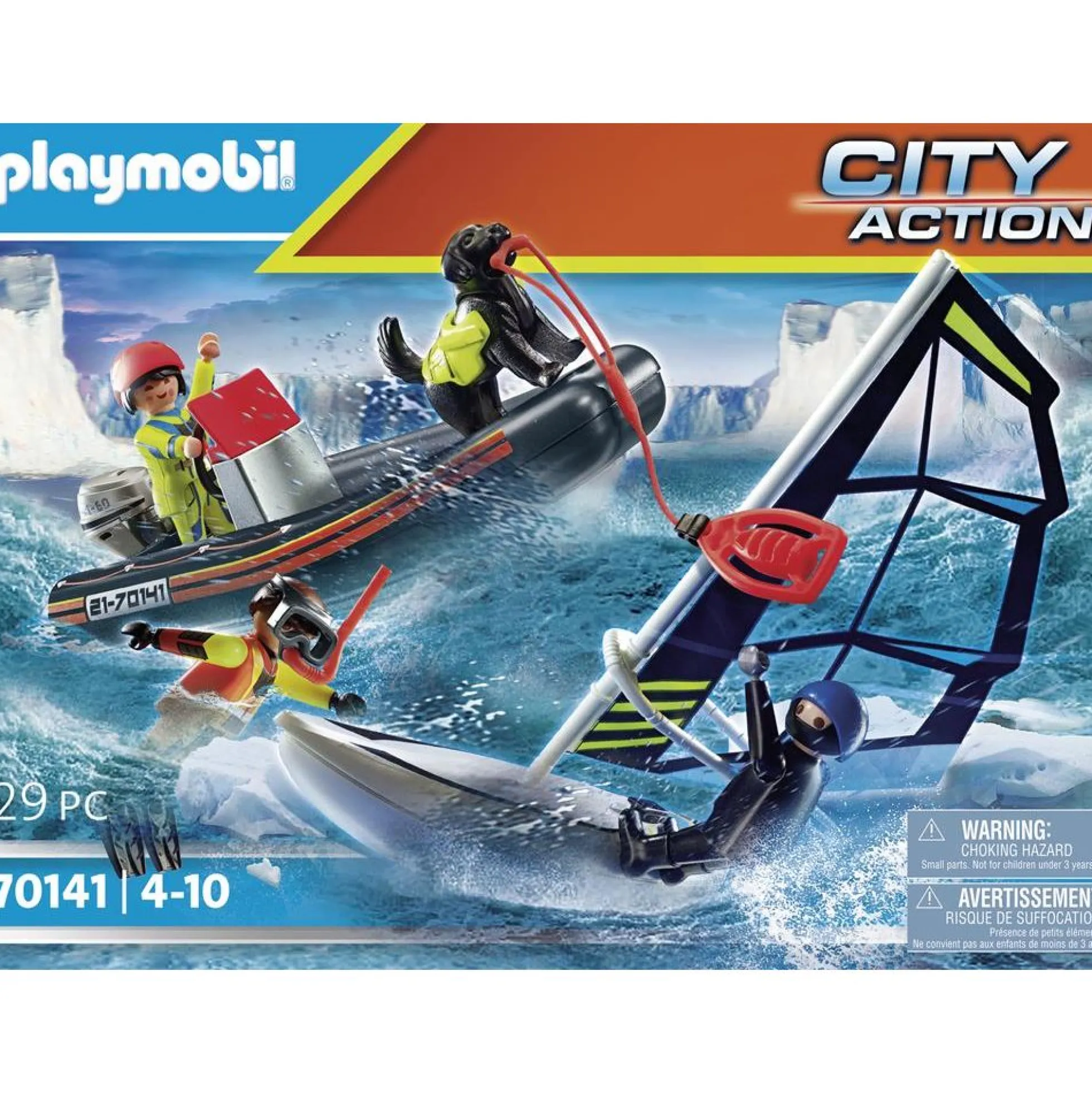 Skibsredning: Polarsejler-redning med gummibåd - PLAYMOBIL City Action