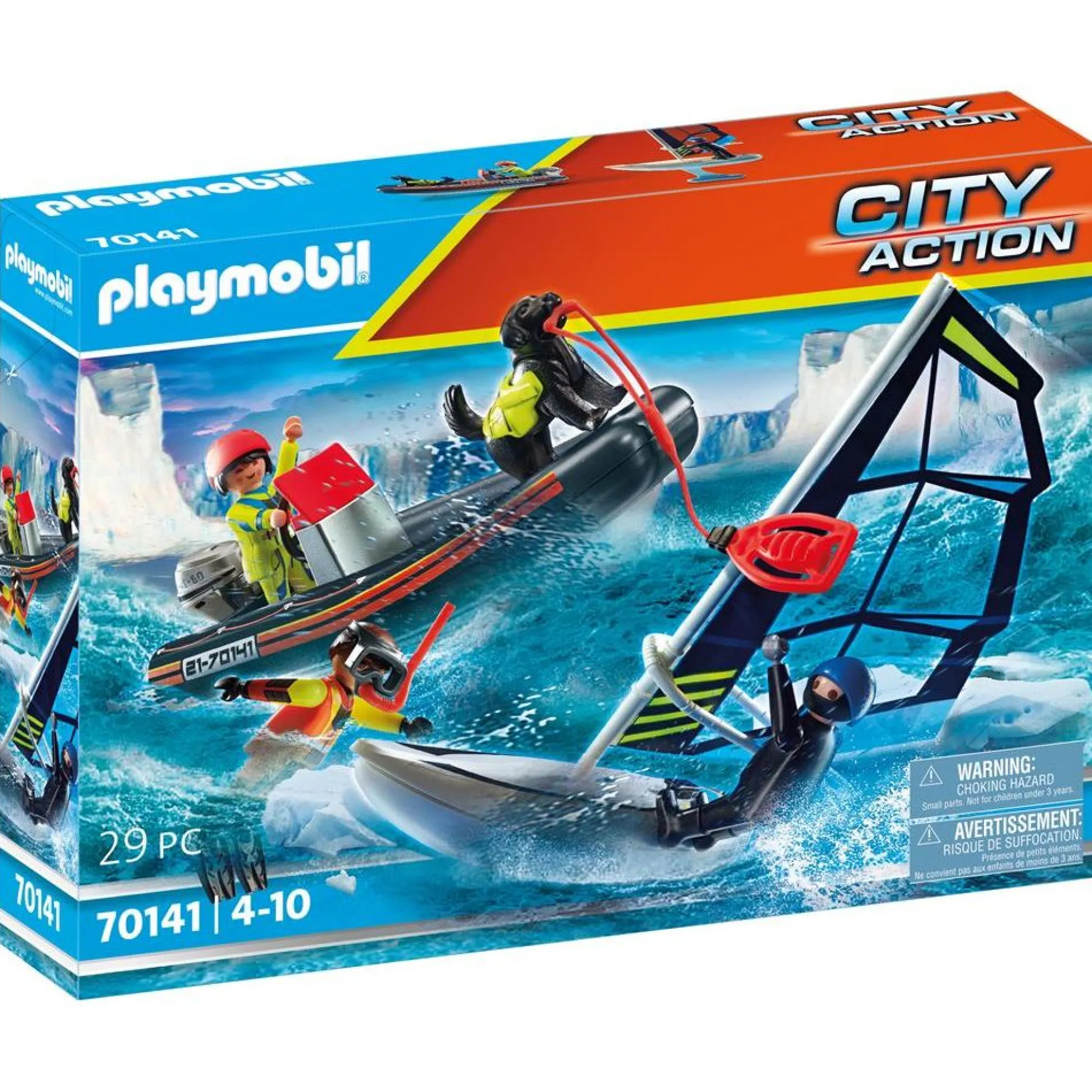 Skibsredning: Polarsejler-redning med gummibåd - PLAYMOBIL City Action