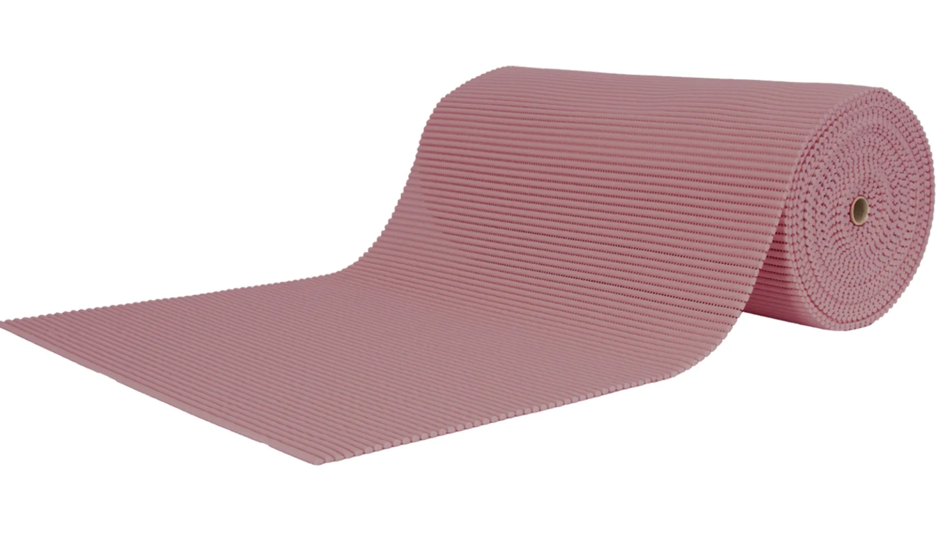 Skridsikker bademåtte - På metermål - Ensfarvet rosa - 65 cm bred - Multifunktionsmåtte til vådrum