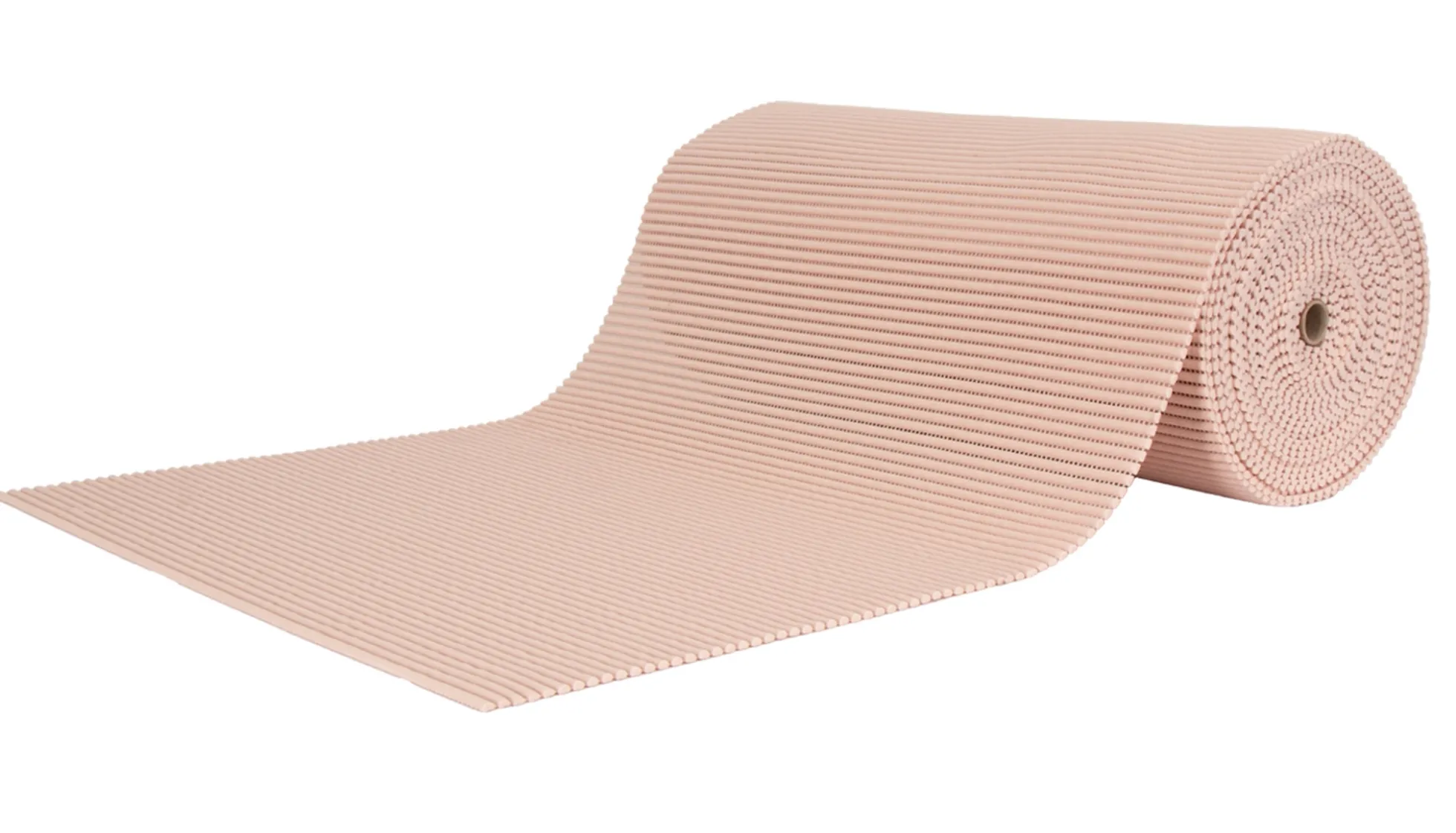 Skridsikker bademåtte - På metermål - Ensfarvet - Nude - 65 cm bred - Multifunktionsmåtte til vådrum