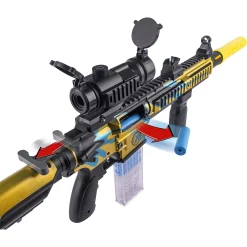 Sniper 416 XA3 softbullet-gevær med kikkert - 20 skumpile - 74 cm