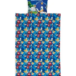 Sonic sengetøj - 100% bomuld - Børnesengetøj 140x200 cm - Sonic The Hedgehog og vennerne