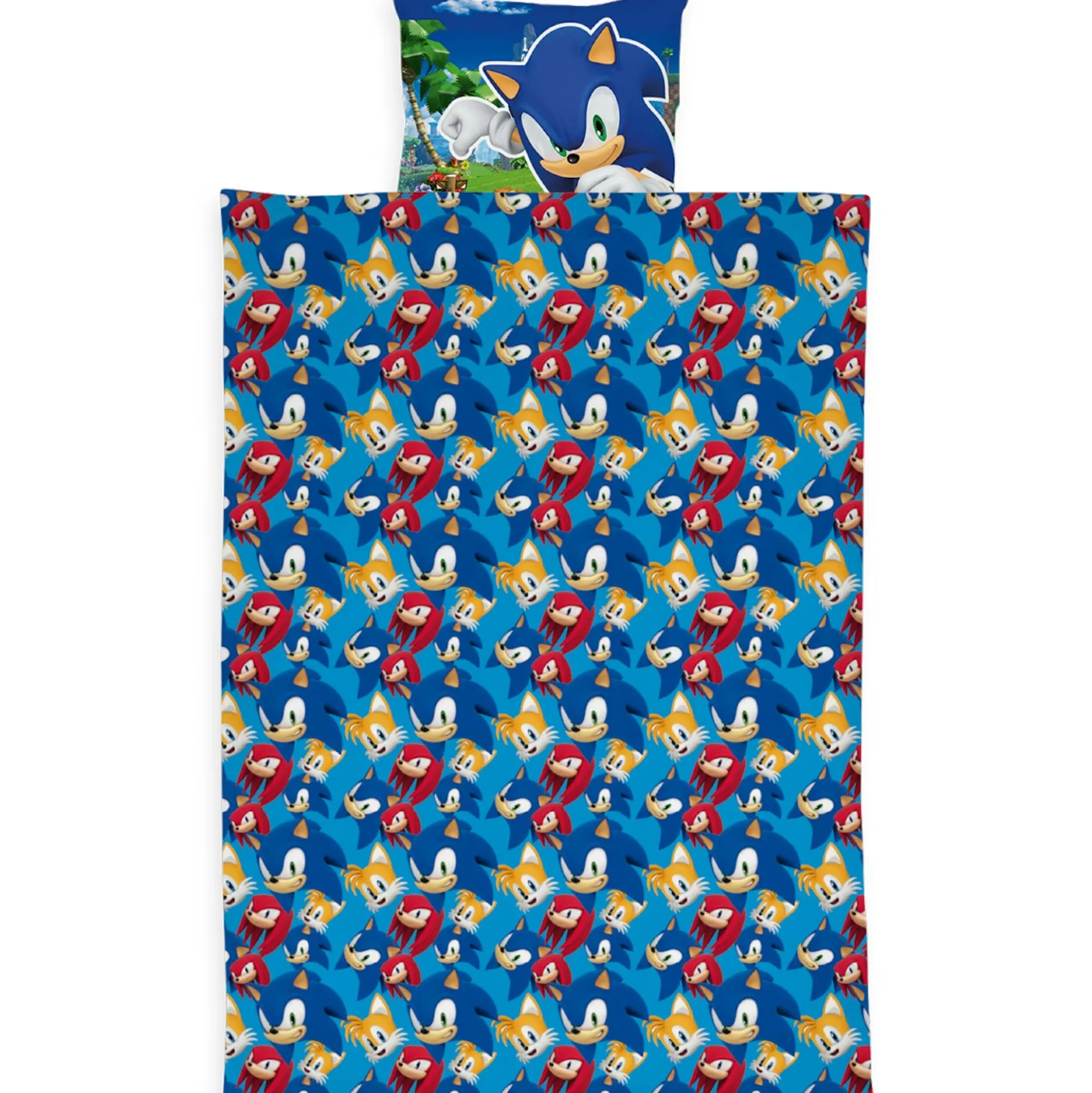 Sonic sengetøj - 100% bomuld - Børnesengetøj 140x200 cm - Sonic The Hedgehog og vennerne