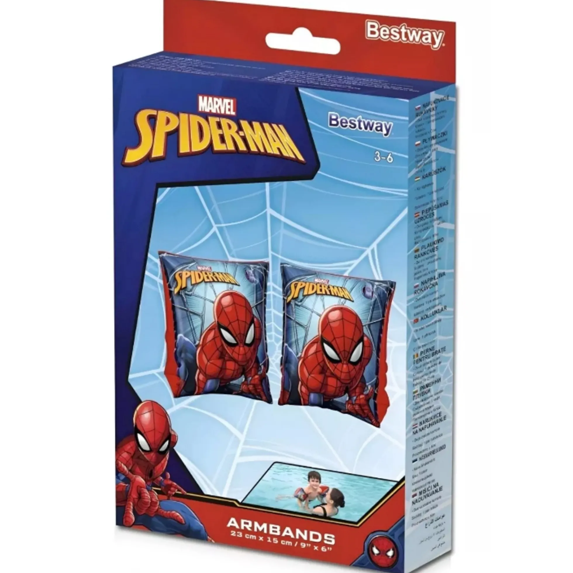 Spiderman badevinger - 3-6 år - Svømmevinger til børn