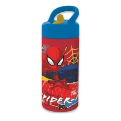 Spiderman drikkedunk - Vandflaske med flipfunktion og sugerør