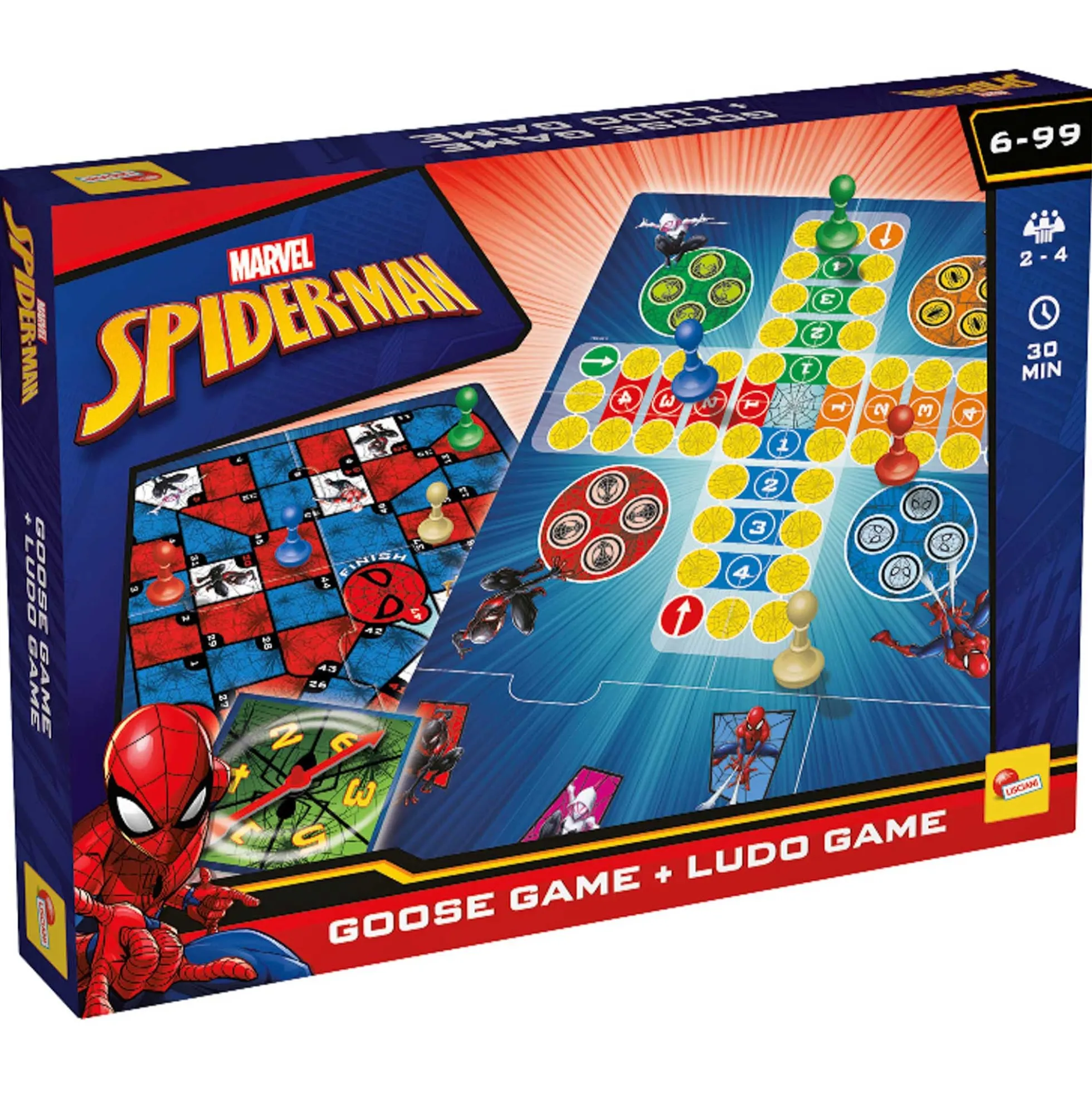Spiderman 2-i-1 Gåse-/ludospil - Familie spil