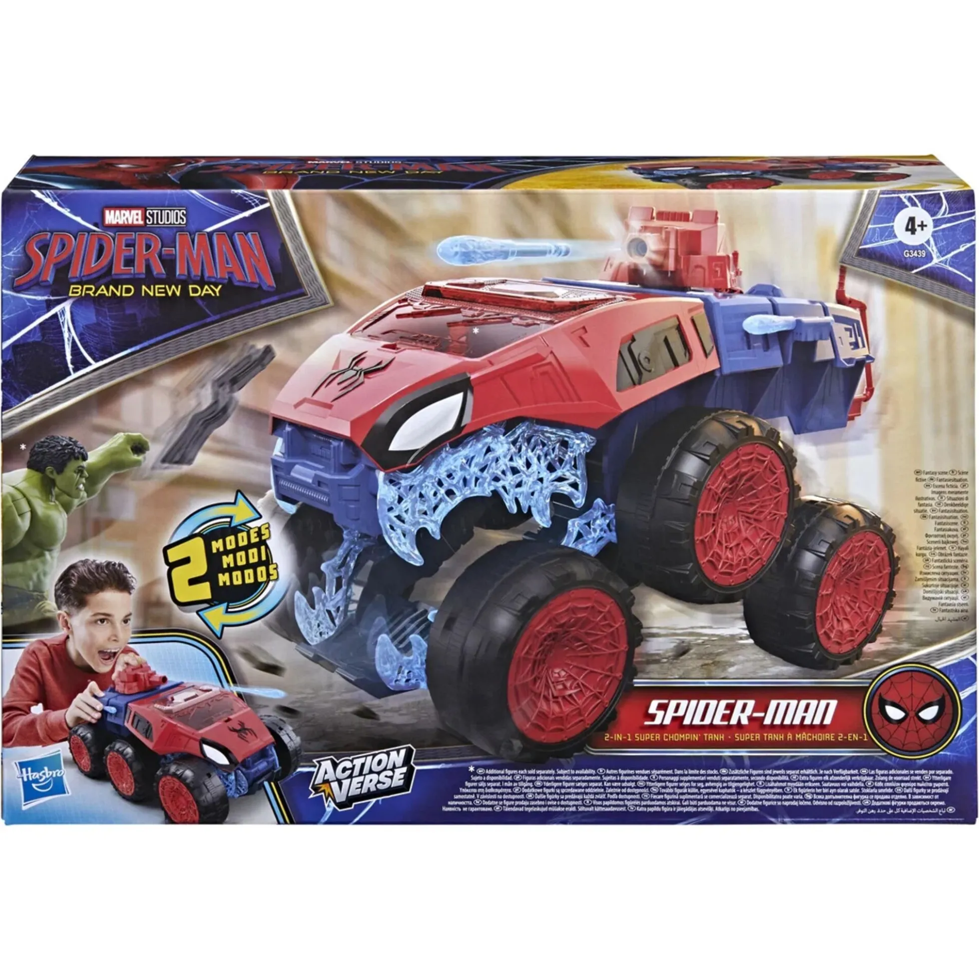 Spider Man 2 i 1 pansret køretøj med projektiler og offroad funktion