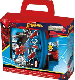 Spiderman madkassesæt - Madkasse og drikkedunk til børn