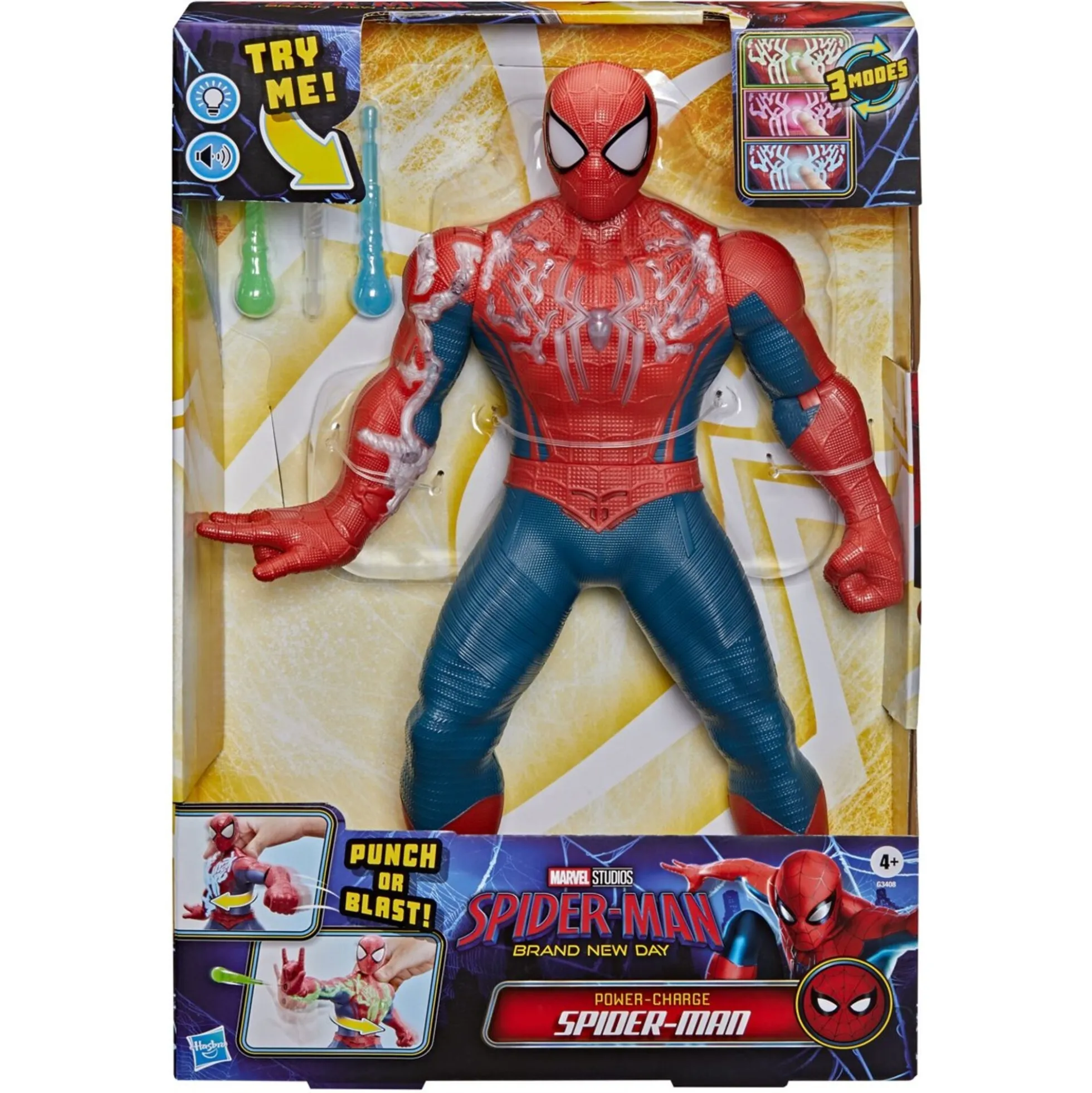 Spider-Man Power Charger figur med lys og lyd - 36cm