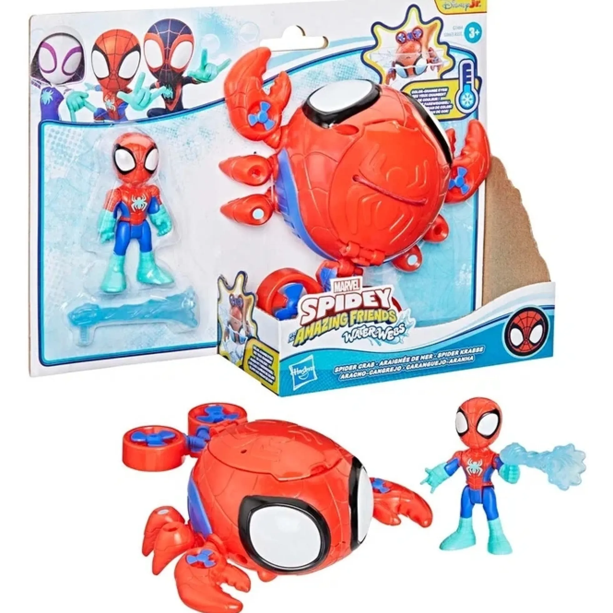 Spidey Water-Webs Spider Crab køretøj med Spidey figur - 7,6 cm figur