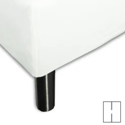 Splitlagen - H-split - 180x200 cm - Hvid - 100% Bomuld jersey lagen - Stræklagen til elevationsseng