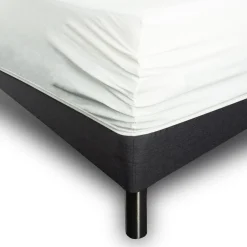 Splitlagen - H-split - 180x200 cm - Hvid - 100% Bomuld jersey lagen - Stræklagen til elevationsseng