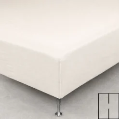 Splitlagen - H-split - 180x200 cm - Off white - 100% Bomuld jersey lagen - Stræklagen til elevationsseng