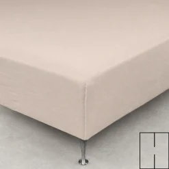 Splitlagen - H-split - 180x200 cm - Sandfarvet- 100% Bomuld jersey lagen - Stræklagen til elevationsseng