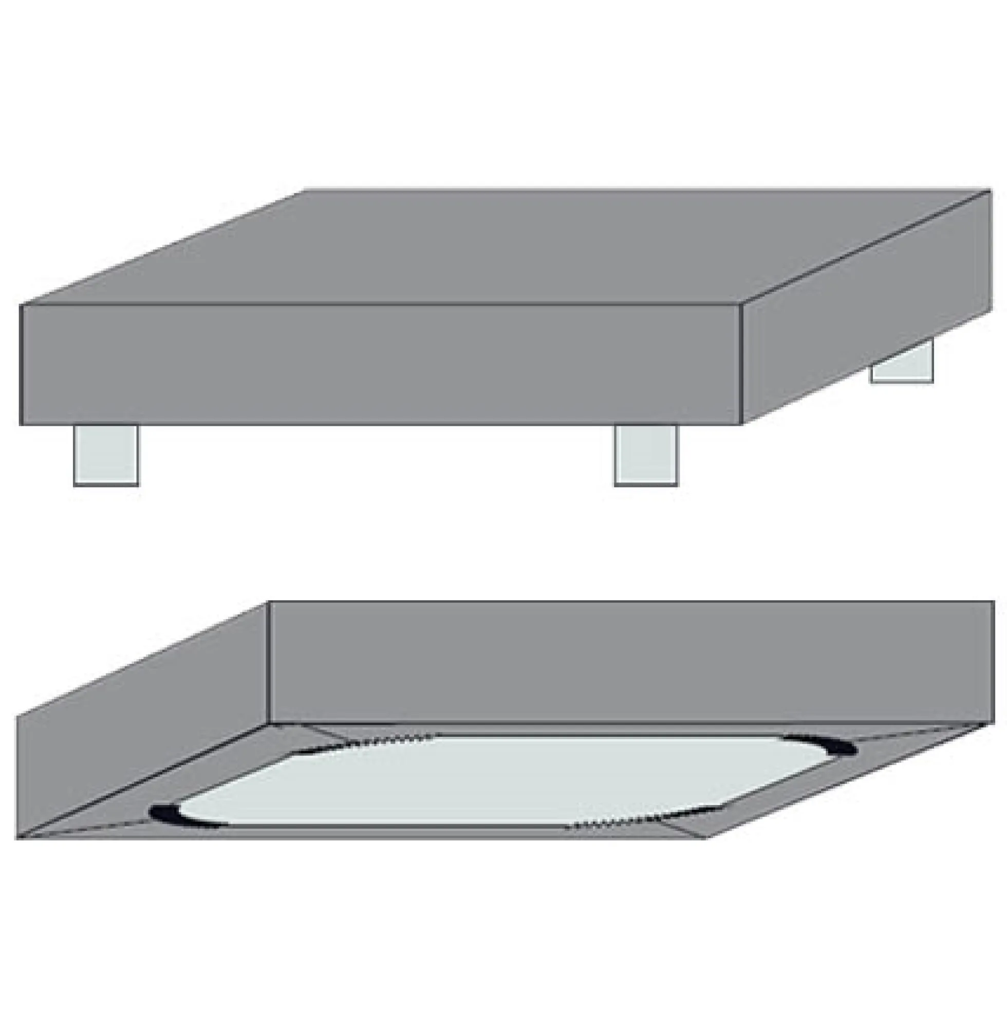 Splitlagen - U-split - 160x200 cm - Antracitgråt - 100% Bomuld jersey lagen - Stræklagen til elevationsseng