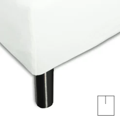 Splitlagen - U-split - 180x200 cm - Hvid - 100% Bomuld jersey lagen - Stræklagen til elevationsseng