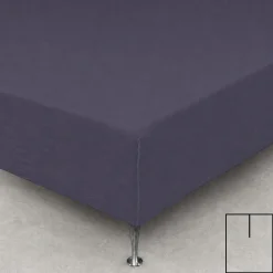 Splitlagen - U-split - 180x200 cm - Mørkeblåt - 100% Bomuld jersey lagen - Stræklagen til elevationsseng
