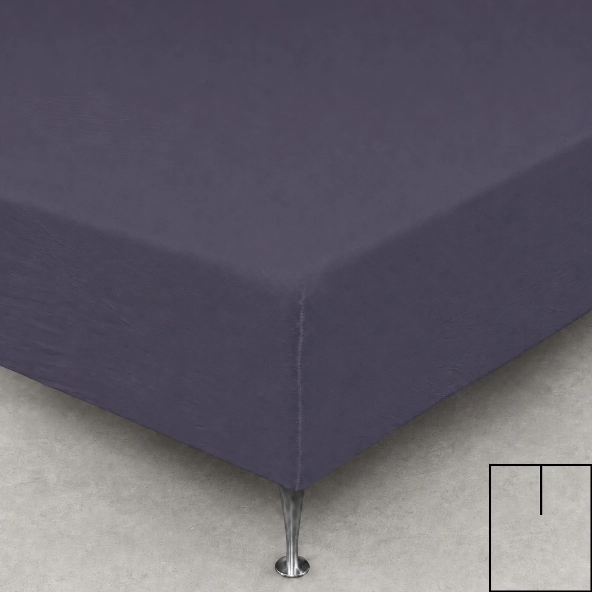 Splitlagen - U-split - 180x200 cm - Mørkeblåt - 100% Bomuld jersey lagen - Stræklagen til elevationsseng