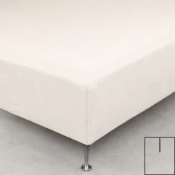 Splitlagen - U-split - 180x200 cm - Off white - 100% Bomuld jersey lagen - Stræklagen til elevationsseng