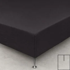 Splitlagen - U-split - 160x200 cm - Sort - 100% Bomuld jersey lagen - Stræklagen til elevationsseng