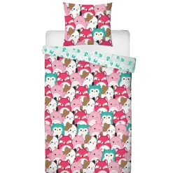 Squishmallows sengetøj - 100% bomuld - Børnesengetøj 140x200 cm