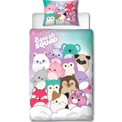 Squishmallows sengetøj - 150x210 cm - Squishmallows 2 i 1 sengesæt - 100% bomuld