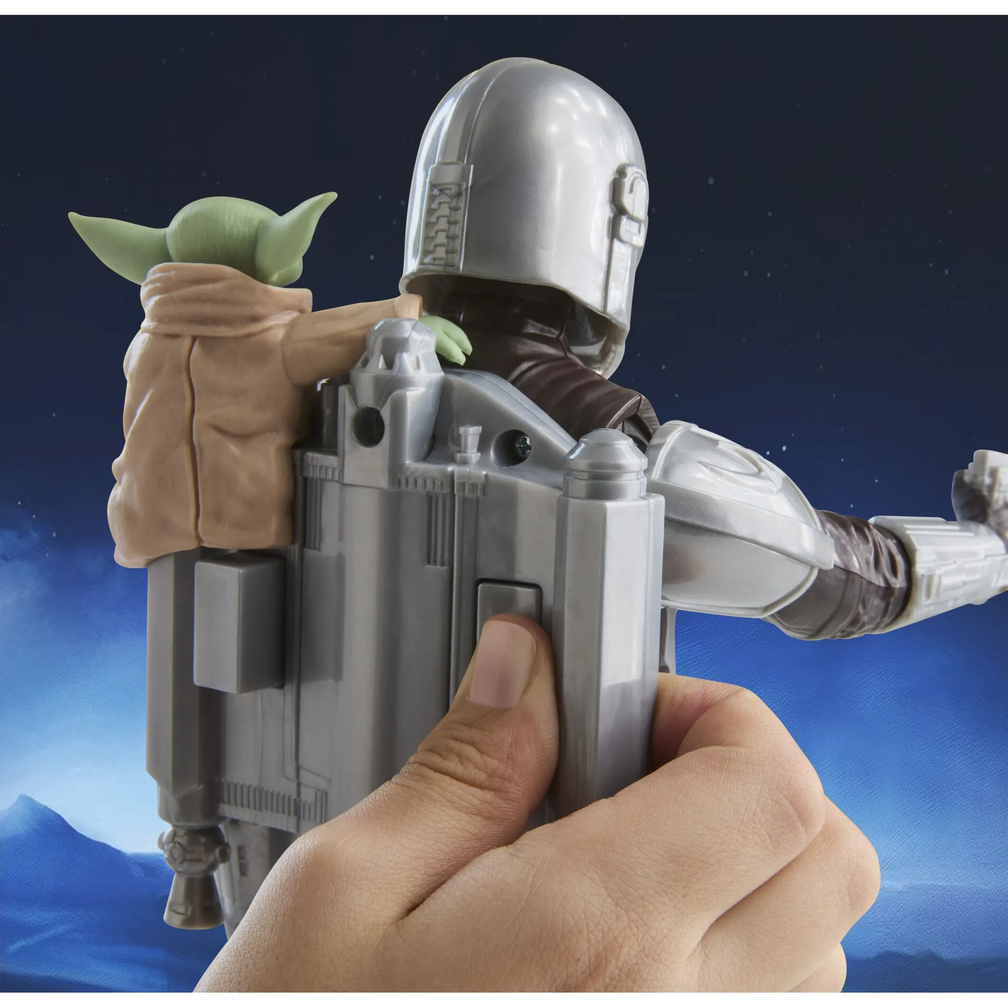 Star Wars Titan Feature actionfigur - Mandalorian og Grogu - 30 cm