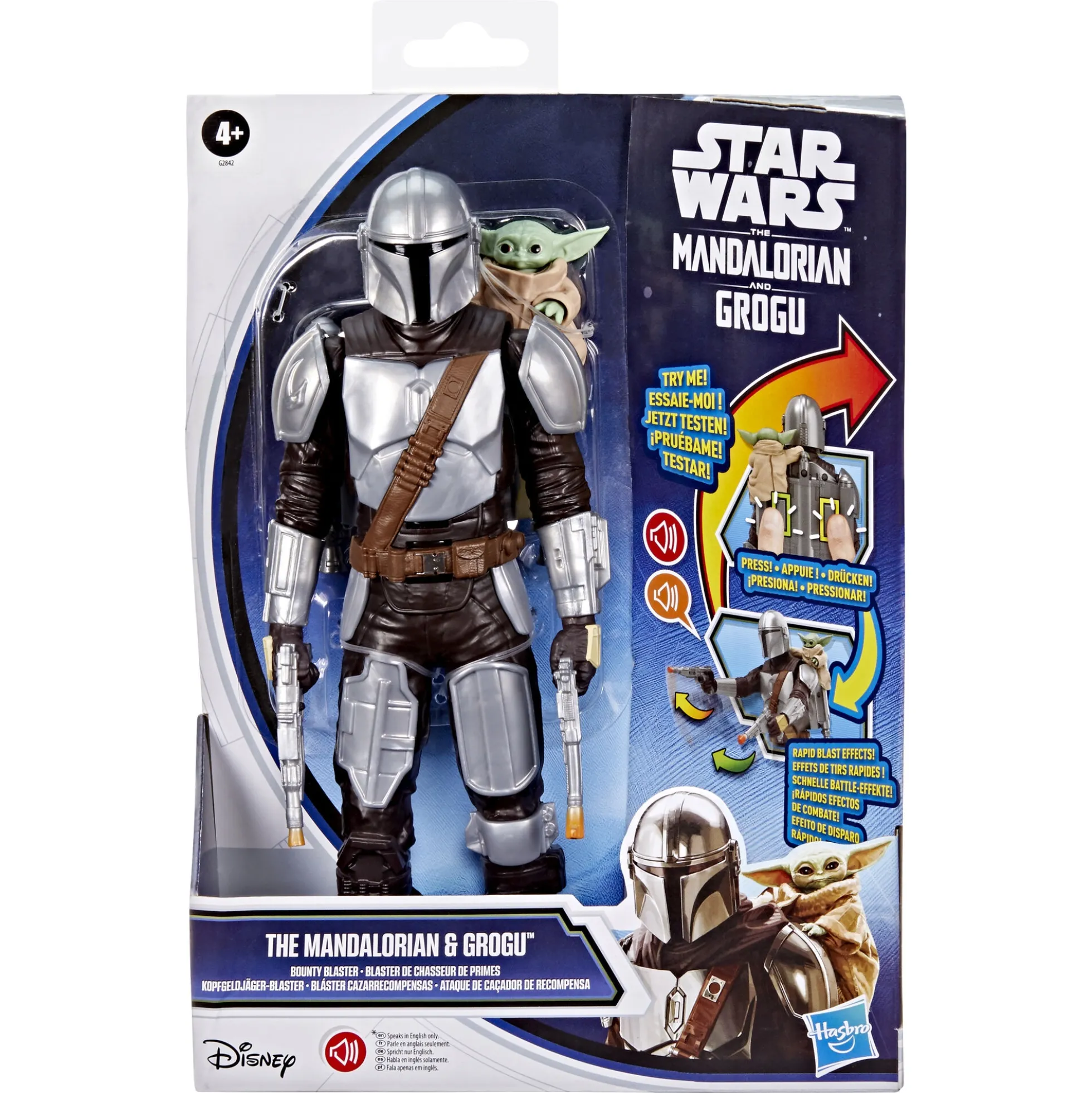 Star Wars Titan Feature actionfigur - Mandalorian og Grogu - 30 cm