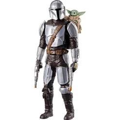 Star Wars Titan Feature actionfigur - Mandalorian og Grogu - 30 cm