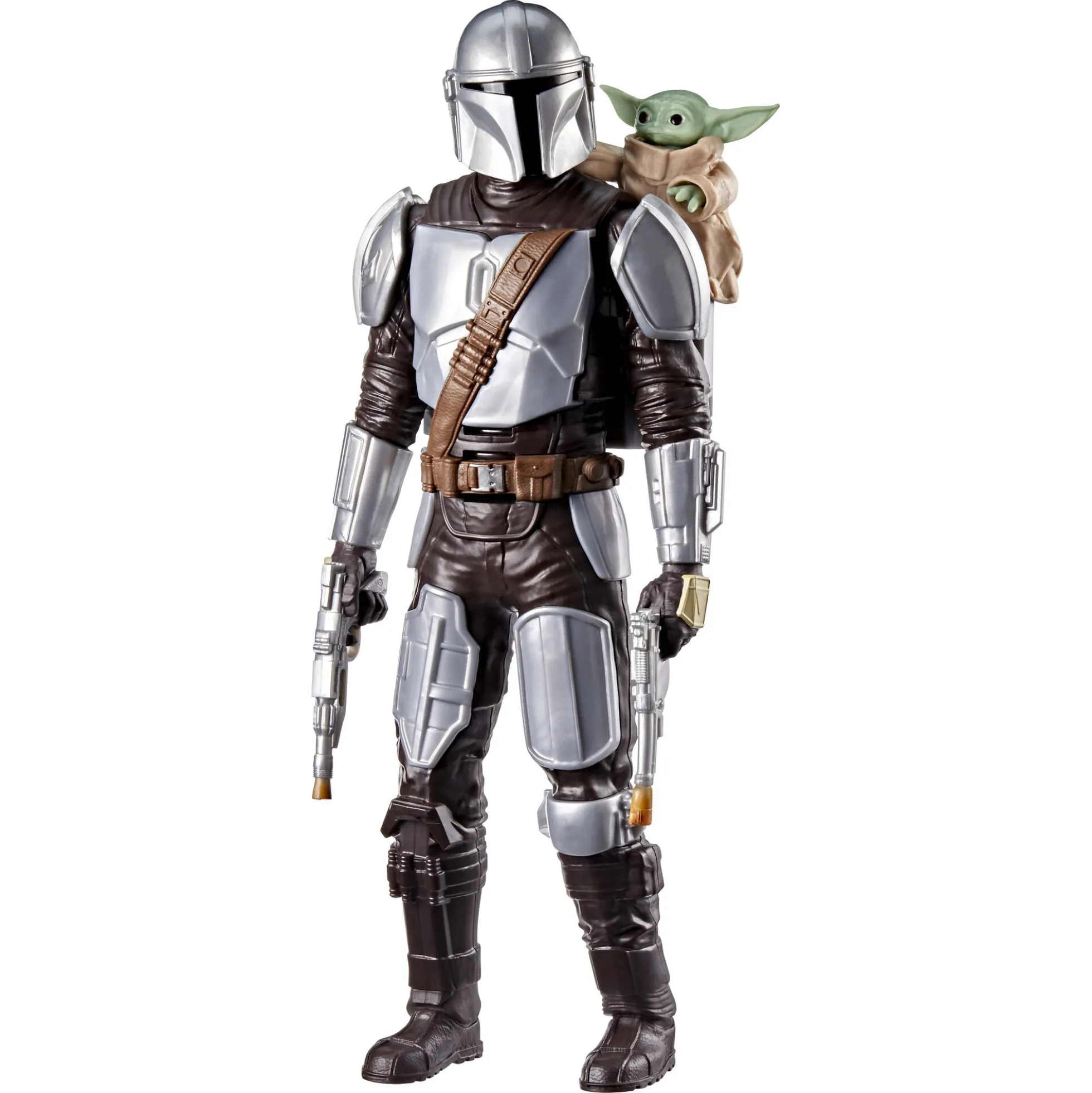 Star Wars Titan Feature actionfigur - Mandalorian og Grogu - 30 cm