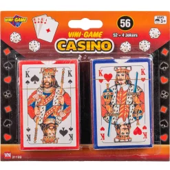 2 sæt casino spillekort - 56 kort inkl. 4 jokere
