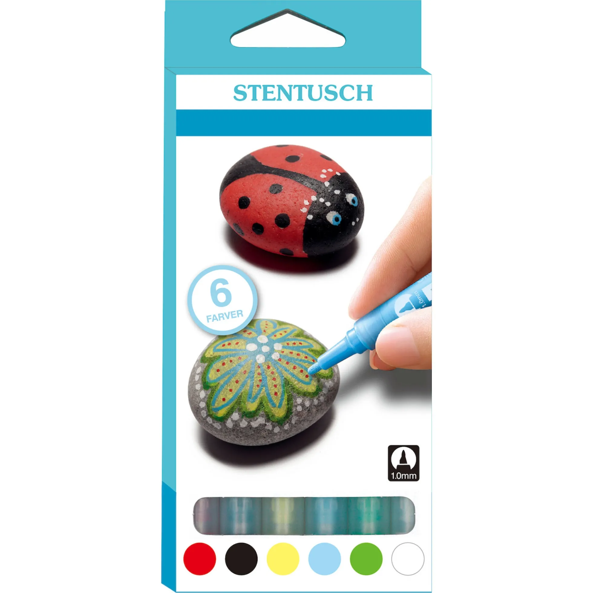 Stentuscher til sten, glas og porcelæn - Assorteret - 6 stk.
