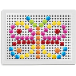 Stiftmosaik sæt - kreativ mosaikleg med farvede stifter - 180 dele