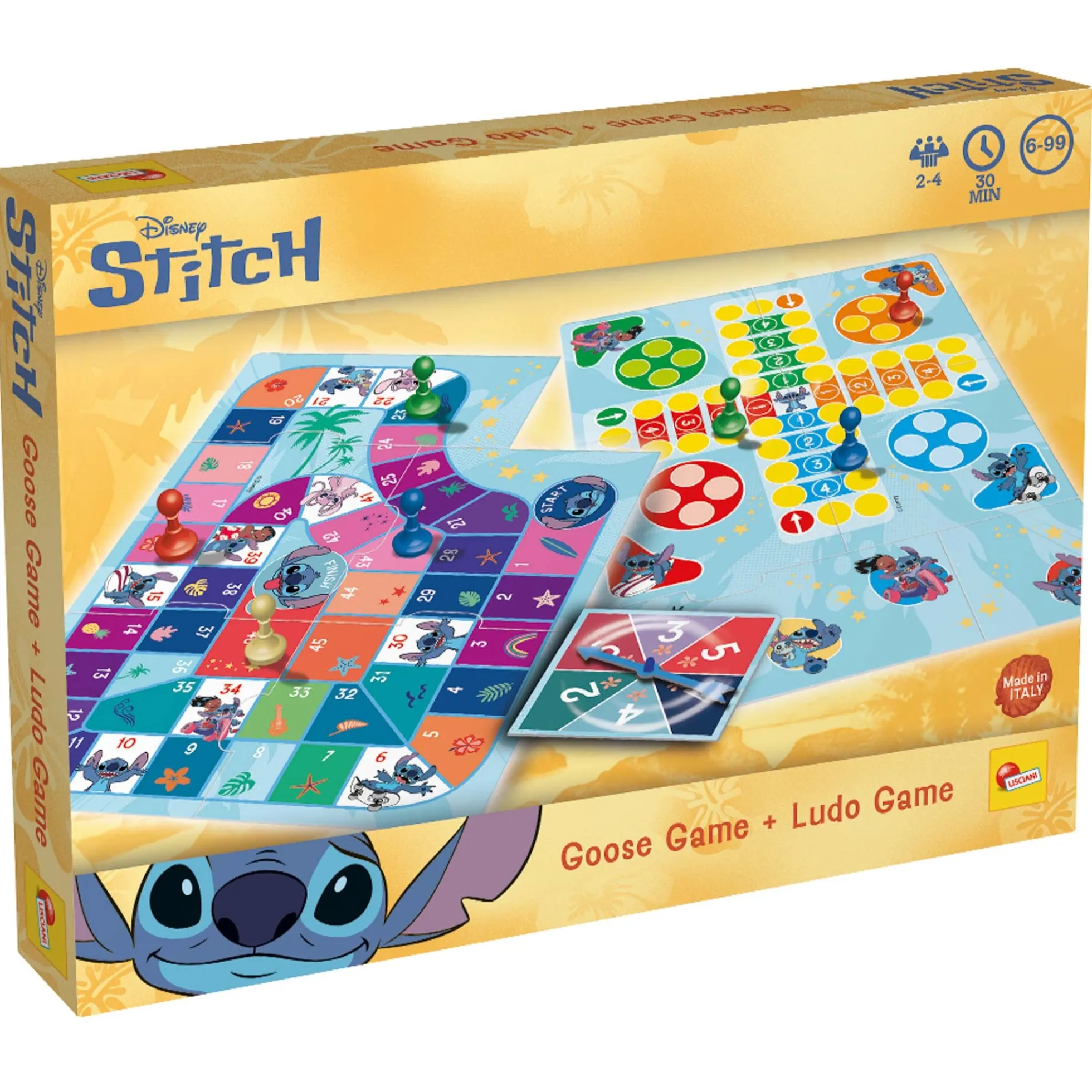 Stitch 2-i-1 Gåse-/ludospil - Familiespil