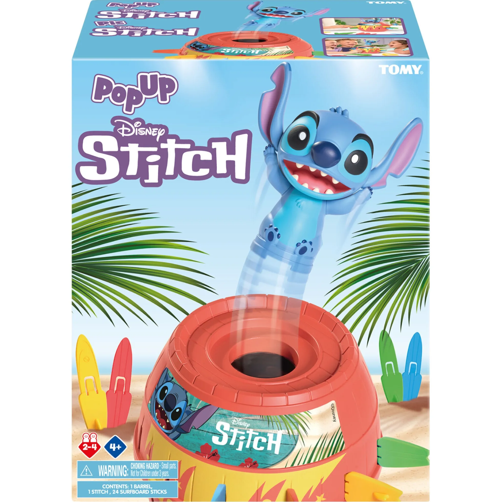 Stitch Pop-Up børnespil med 24 surfbrætter - 2-4 spillere