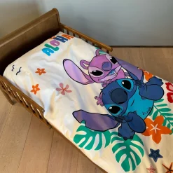 Stitch sengetøj - 100% bomuld - Junior sengetøj 100x140 cm - Glow in the dark