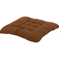 Stolehynde - 35x35x6 cm - Brun ensfarvet havehynde - Blød komfort hynde