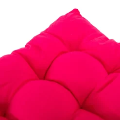 Stolehynde - 35x35x6 cm - Pink ensfarvet havehynde - Blød komfort hynde