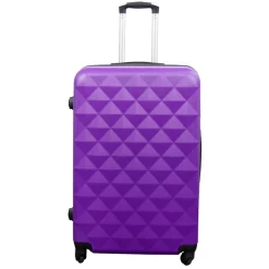 Stor kuffert - Diamant lilla - Hardcase kuffert - Smart rejsekuffert