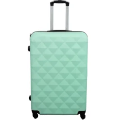 Stor kuffert - Diamant turkis - Hardcase kuffert - Smart rejsekuffert