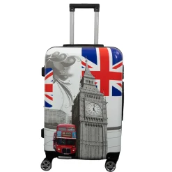 Stor kuffert - Hardcase kuffert med motiv - City of London - Eksklusiv letvægt kuffert