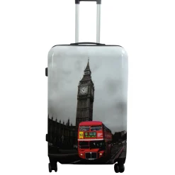 Stor kuffert - Hardcase kuffert med motiv - Big Ben - Eksklusiv letvægt kuffert