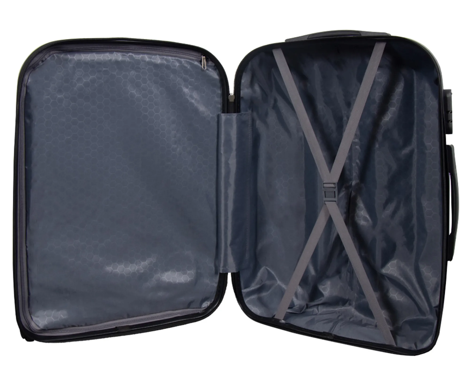 Stor kuffert - Nordic sort - Hardcase kuffert - Smart rejsekuffert