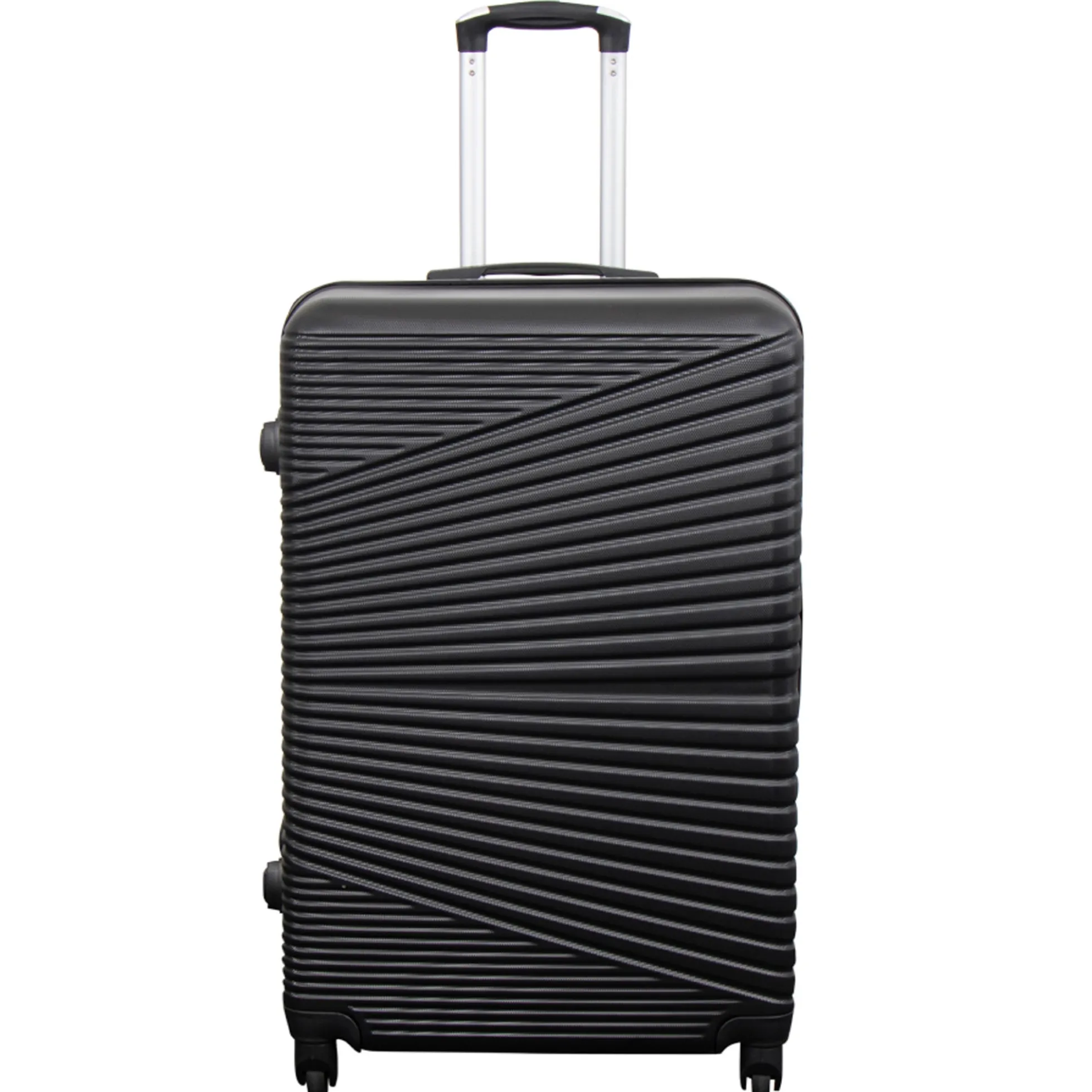 Stor kuffert - Nordic sort - Hardcase kuffert - Smart rejsekuffert