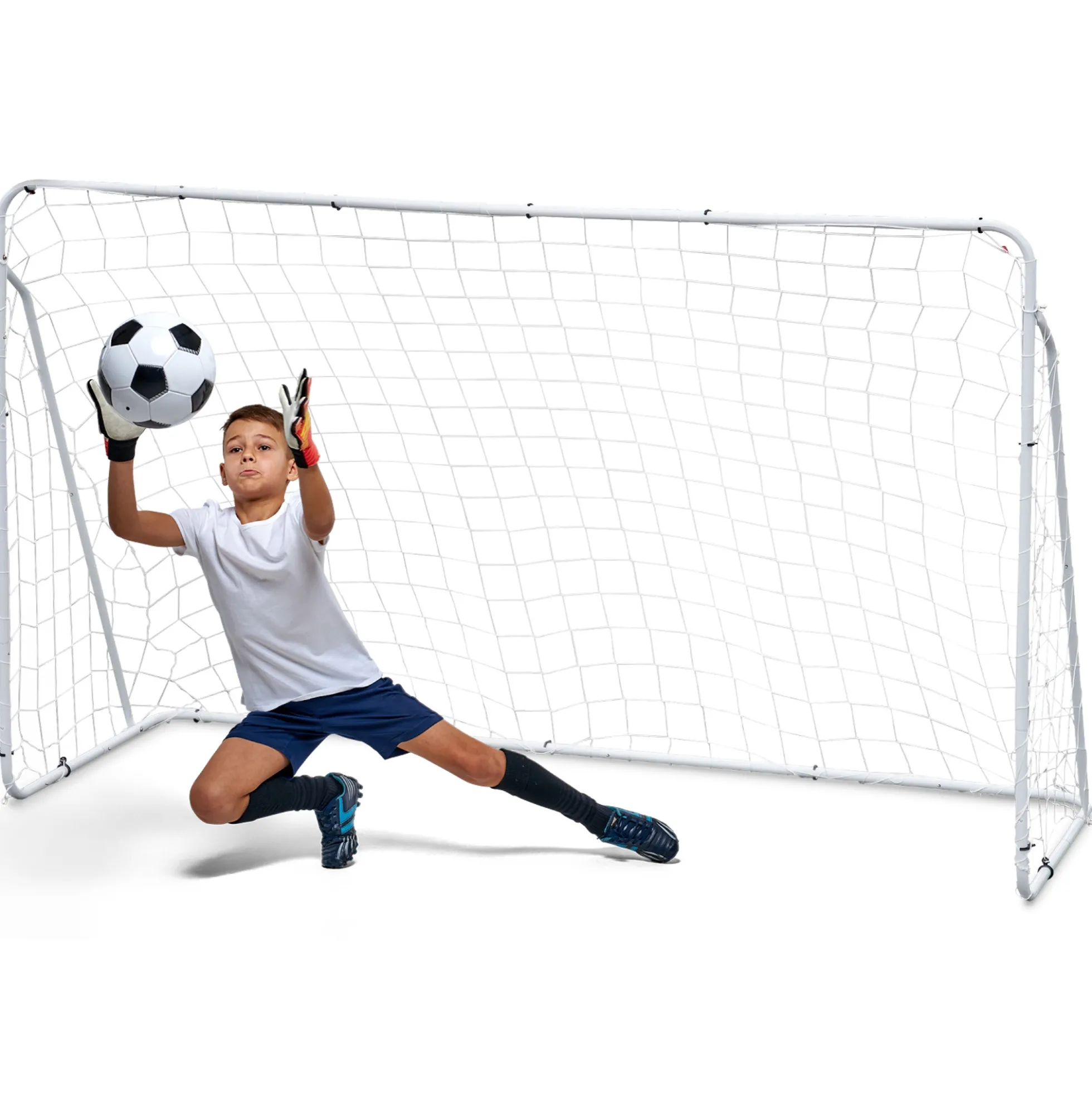 Stort fodboldmål - 240x150x90 cm