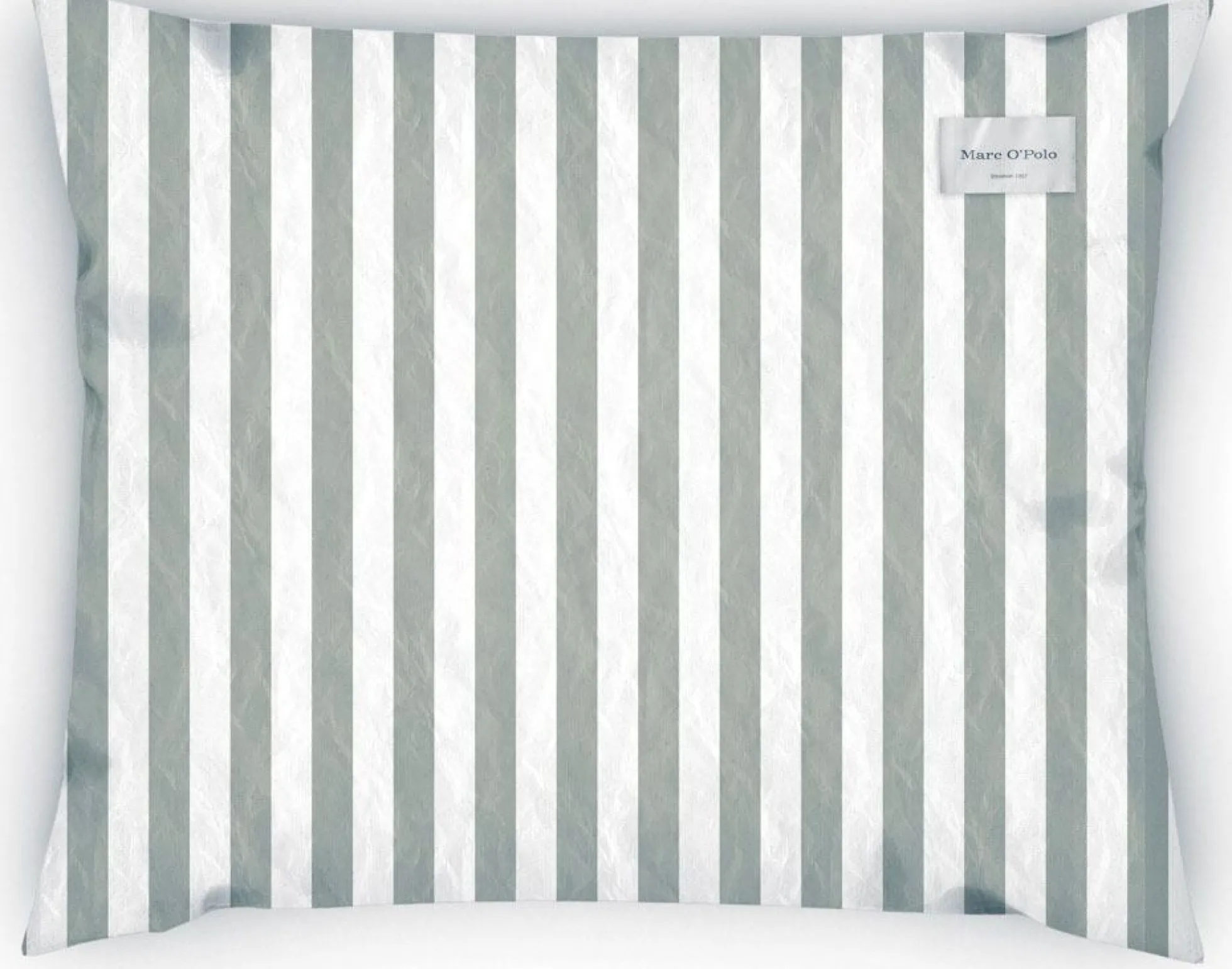 Stribet sengetøj 140x200 cm - Mikkeli grey - 2 i 1 design - Sengesæt i 100% Enzymvasket bomuld - Marc O'Polo