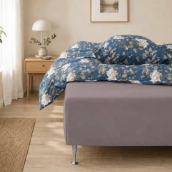 Stræklagen 200x200 cm - Antracitgråt - 100% Bomuld jersey lagen - Faconlagen til stor dobbeltseng