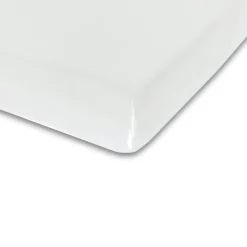 Stræklagen 70x140 cm - Hvid - 100% Bomulds jersey - Faconlagen til juniormadras - Petite Nuit