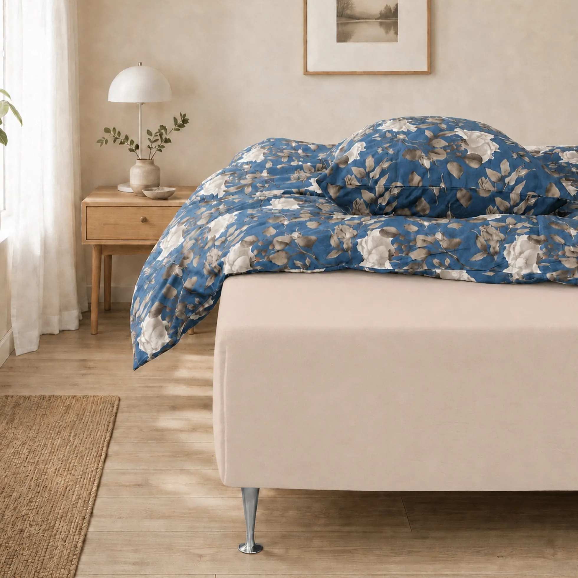 Stræklagen 70x160 cm - Sandfarvet - 100% bomuld jersey lagen - Faconlagen til juniormadras