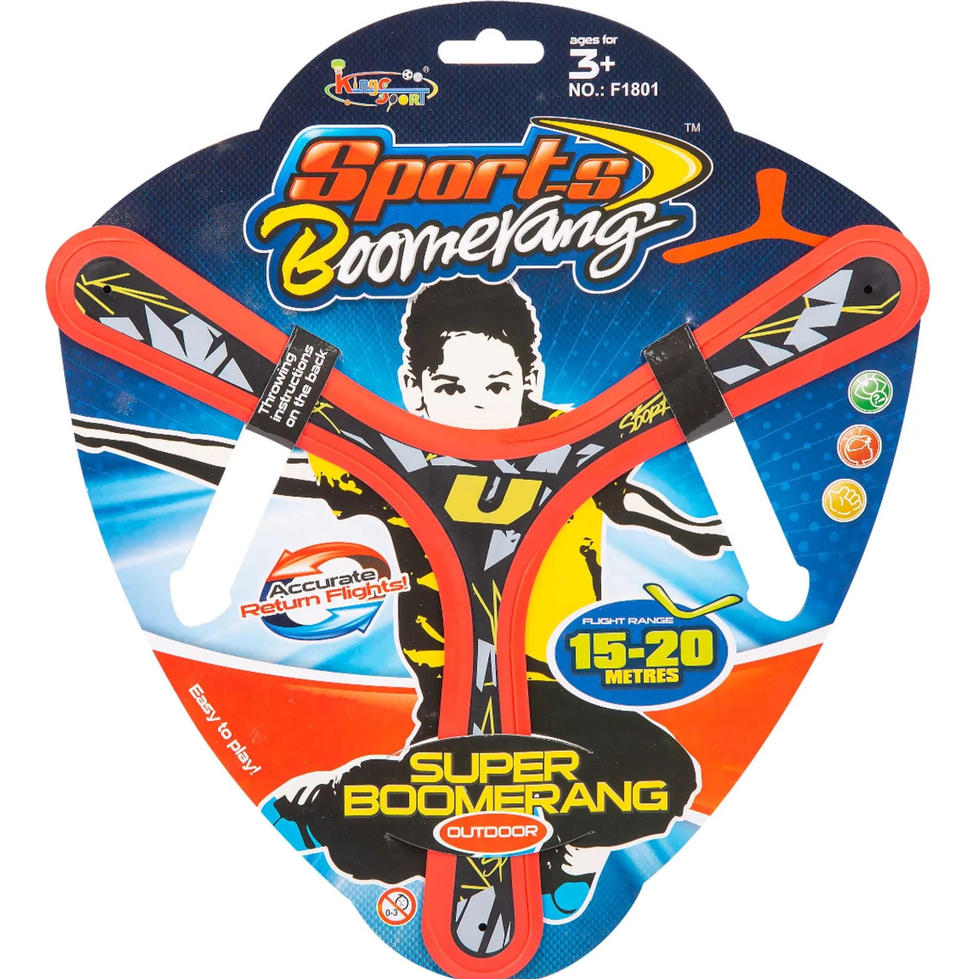 Super boomerang - Sjov og udfordrende kasteleg - Rød